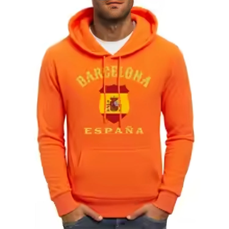 هودي برشلونة إسبانيا - سترة رياضية زرقاء بعلم إسبانيا