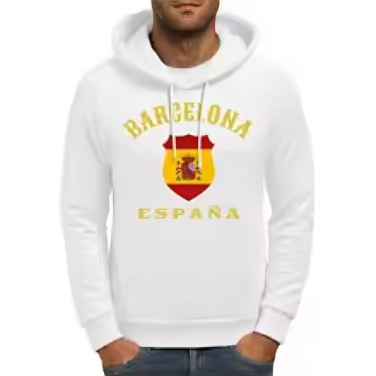 هودي برشلونة إسبانيا - سترة رياضية زرقاء بعلم إسبانيا