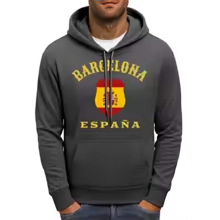 هودي برشلونة إسبانيا - سترة رياضية زرقاء بعلم إسبانيا